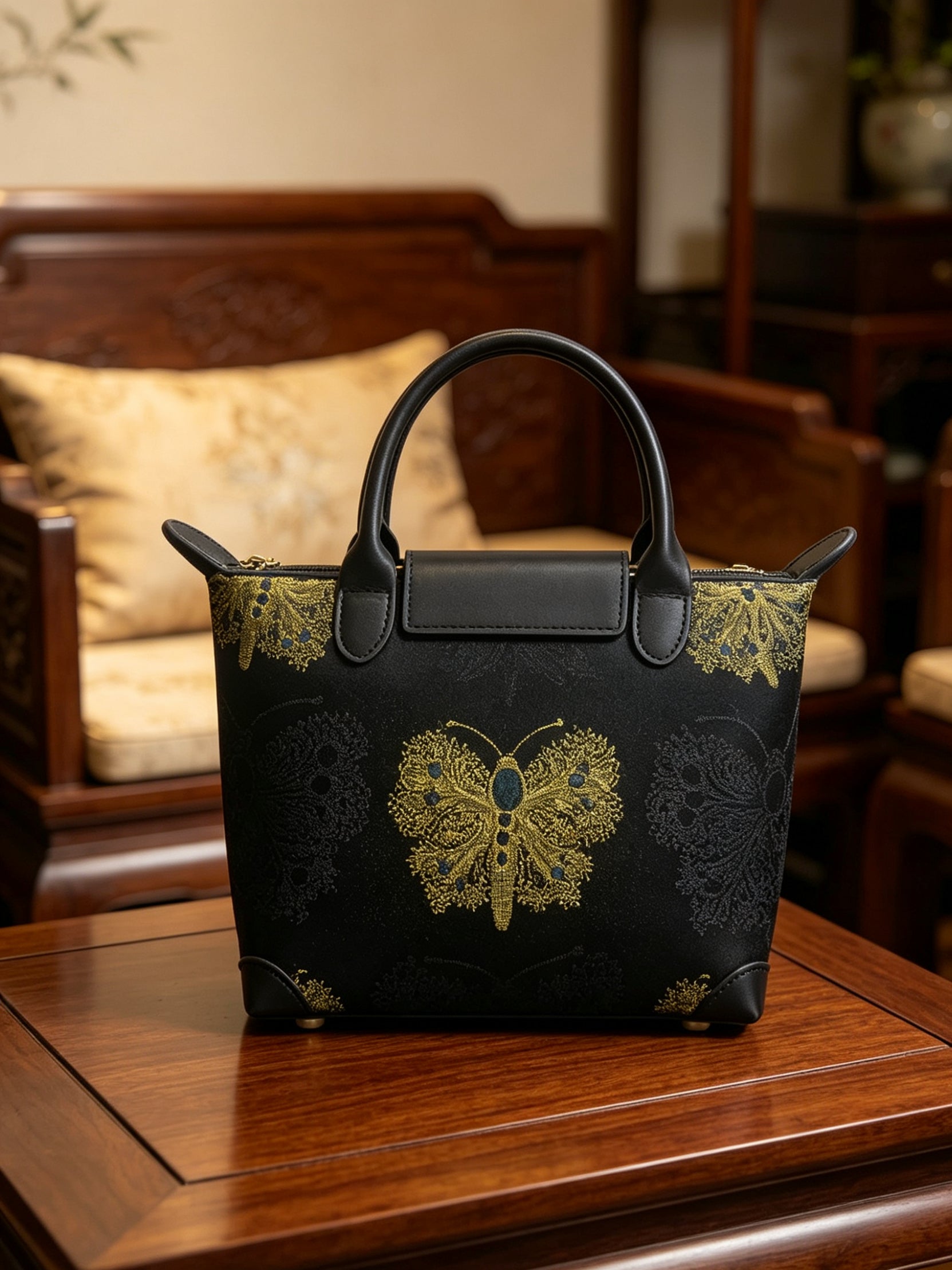 Golden Butterfly Noir